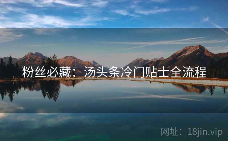 粉丝必藏：汤头条冷门贴士全流程